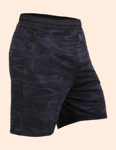 NINQ Military Camouflage Men Dark Blue Sports Shorts