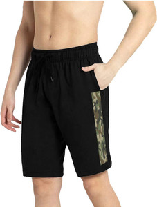 West Gate Clothing Printed Men Black Casual Shorts