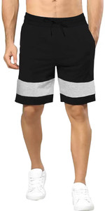 TRIPR Color Block Men Black, Grey Regular Shorts