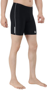 unbeatable Solid Men Black Sports Shorts