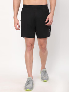 DIDA Solid Men Black Sports Shorts