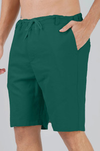 cvc Solid Men Dark Green Basic Shorts