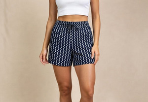 POWERAPPARELS Printed Women Blue Hotpants