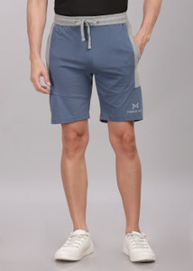 Force NXT Solid Men Blue Bermuda Shorts