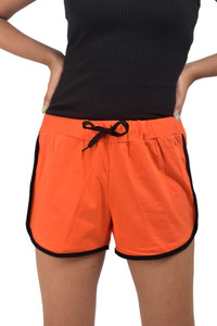 POWERmerc Solid Women Orange Hotpants