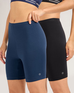 URBAN ADVENTURE Solid Women Black, Blue Cycling Shorts