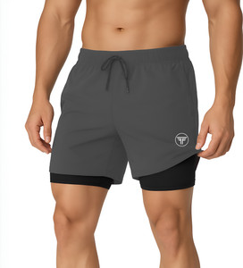 FANEX FITNESS पुरुषों के लिए सॉलिड डार्क ग्रे जिम शॉर्ट्स, कम्प्रेशन शॉर्ट्स, रनिंग शॉर्ट्स, स्पोर्ट्स शॉर्ट्स