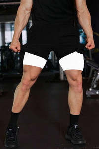 CULISH Self Design Men Black Compression Shorts