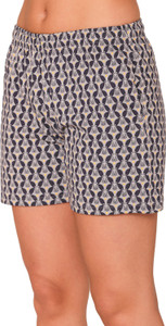 VAMI Printed Women Black Gym Shorts