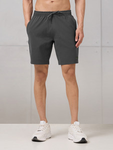 TECHNOSPORT Solid Men Grey Sports Shorts