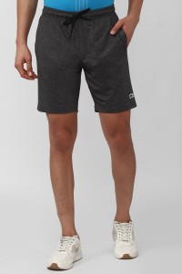 PETER ENGLAND Self Design Men Grey Regular Shorts