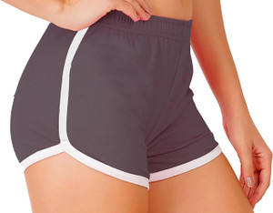 Blacktail Striped Women Dark Grey Cycling Shorts