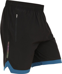 NINQ Color Block Men Black Regular Shorts, Running Shorts, Gym Shorts, Sports Shorts