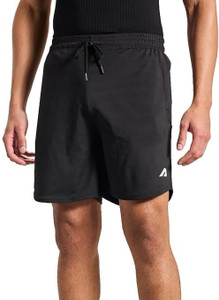 BOLDFIT Activewear Solid Men Black Gym Shorts