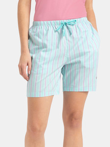JOCKEY Striped Women Blue Regular Shorts