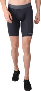 Athmonk Solid Men Grey Sports Shorts