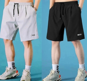 karwa Solid Men Black, Grey Sports Shorts