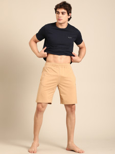 Pepe Jeans Solid Men Beige Basic Shorts