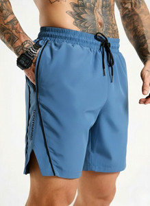 coastal clothier Solid Men Blue Gym Shorts