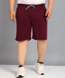 METRONAUT PLUS Solid Men Purple Casual Shorts