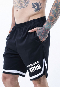 LOTHRIC Printed Men Black Gym Shorts