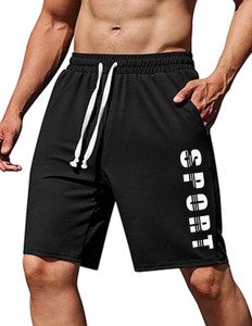 West Gate Clothing Printed Men Black Casual Shorts