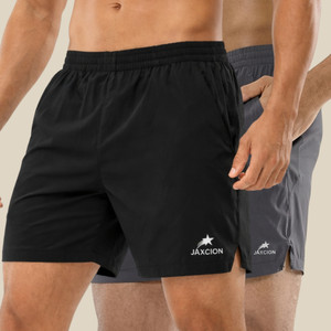 jaxcion Printed Men Black Running Shorts