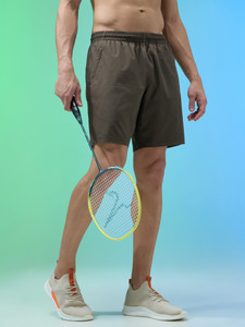 TECHNOSPORT Solid Men Black, Dark Green Sports Shorts