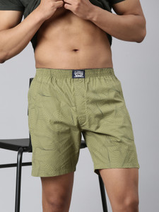 LEVI'S Self Design Men Green Boxer Shorts