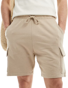 GYRFALCON Solid Men Beige Cargo Shorts