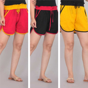 GHK FASHION Solid Women Pink Dolphin Shorts