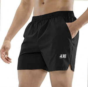 Hindustan Mart Solid Men Black Sports Shorts