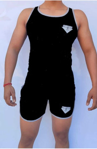SKUs Printed Men Reversible Black Sports Shorts