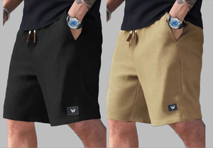 VIRADIYAENTERPRISE Self Design Men Black, Gold Boxer Shorts