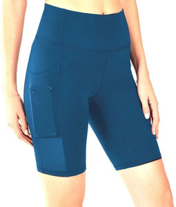 Flingr Solid Women Blue Cycling Shorts