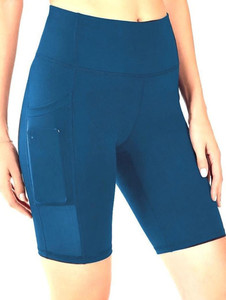 Flingr Solid Women Blue Cycling Shorts