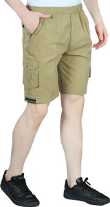 Welcy Solid Men Khaki Board Shorts
