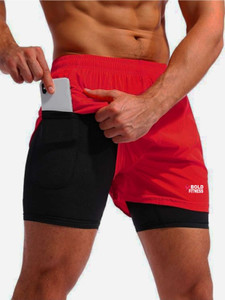 BOLD FITNESS Solid Men Red Sports Shorts