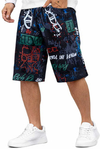 Anisom Printed Men Black Casual Shorts