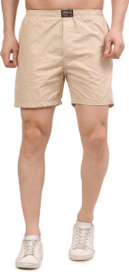 AVVOYS Solid Men Beige Boxer Shorts