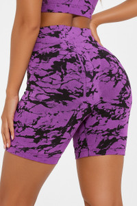 SHOPPY VILLA Solid Women Purple Gym Shorts, High Waist Shorts, Running Shorts, Sports Shorts, Swim Shorts
