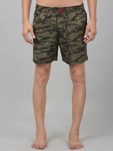 CANTABIL Printed Men Dark Green Boxer Shorts