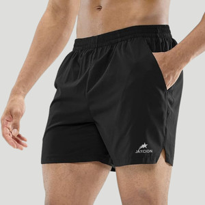 jaxcion Solid Men Black Gym Shorts, Running Shorts, Sports Shorts, Cycling Shorts, Compression Shorts