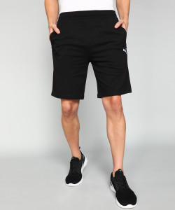 PUMA Solid Men Black Sports Shorts