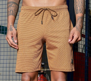 sti Solid Men Beige Basic Shorts