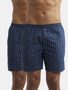 JOCKEY Checkered Men Dark Blue Boxer Shorts