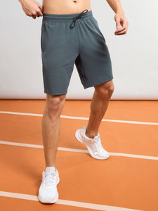 TECHNOSPORT Solid Men Grey Sports Shorts