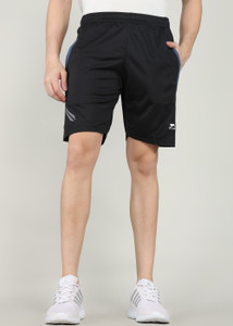 Shiv Naresh Solid Men Black Regular Shorts