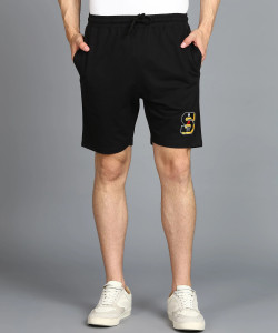 Alan Jones Solid Men Black Regular Shorts