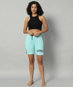 ZEPPI Printed Women Light Blue Casual Shorts